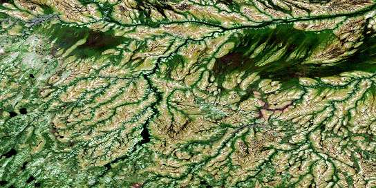 Sourdough Rapids Satellite Map 043E13 at 1:50,000 scale - National Topographic System of Canada (NTS) - Orthophoto
