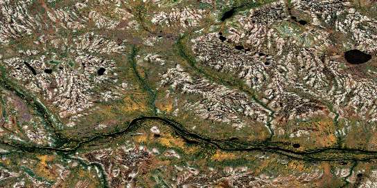 No Title Satellite Map 043F09 at 1:50,000 scale - National Topographic System of Canada (NTS) - Orthophoto