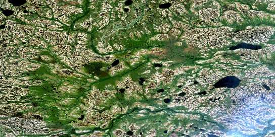 No Title Satellite Map 043F14 at 1:50,000 scale - National Topographic System of Canada (NTS) - Orthophoto