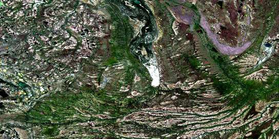 No Title Satellite Map 043J05 at 1:50,000 scale - National Topographic System of Canada (NTS) - Orthophoto