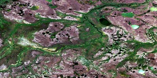 No Title Satellite Map 043J14 at 1:50,000 scale - National Topographic System of Canada (NTS) - Orthophoto