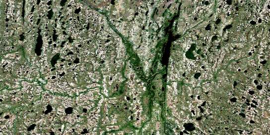 Shamattawa Lake Satellite Map 043K04 at 1:50,000 scale - National Topographic System of Canada (NTS) - Orthophoto
