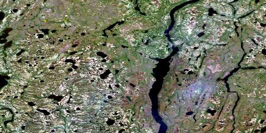 Sutton Narrows Satellite Map 043K07 at 1:50,000 scale - National Topographic System of Canada (NTS) - Orthophoto