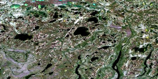 Warchesku Lake Satellite Map 043K10 at 1:50,000 scale - National Topographic System of Canada (NTS) - Orthophoto