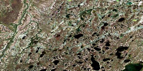 No Title Satellite Map 043K11 at 1:50,000 scale - National Topographic System of Canada (NTS) - Orthophoto