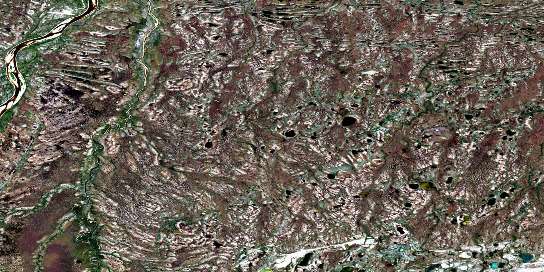 No Title Satellite Map 043K14 at 1:50,000 scale - National Topographic System of Canada (NTS) - Orthophoto