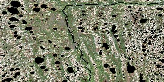 Banipatau Creek Satellite Map 043L11 at 1:50,000 scale - National Topographic System of Canada (NTS) - Orthophoto