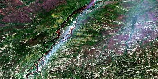 Air photo: Peawanuck Satellite Image map 043N03 at 1:50,000 Scale