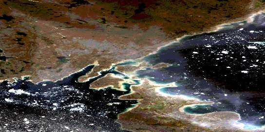 Air photo: Hoppner Strait Satellite Image map 046J06 at 1:50,000 Scale