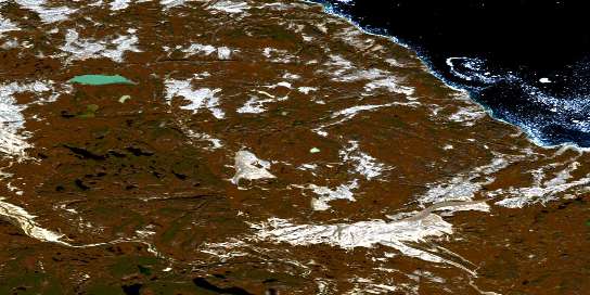 Cape Lady Pelly Satellite Map 046M05 at 1:50,000 scale - National Topographic System of Canada (NTS) - Orthophoto