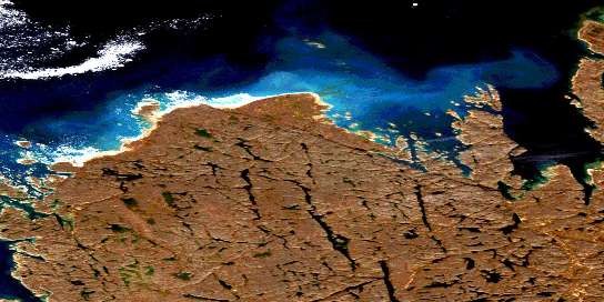 Air photo: Cape Watt Satellite Image map 046M07 at 1:50,000 Scale