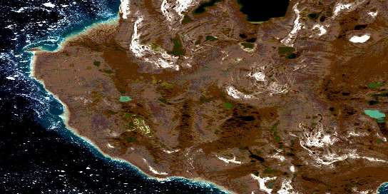 Wales Island Satellite Map 046M15 at 1:50,000 scale - National Topographic System of Canada (NTS) - Orthophoto