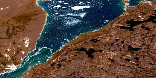 Air photo: Erlandson Bay Satellite Image map 046M16 at 1:50,000 Scale