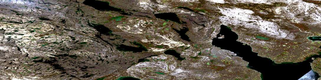 No Title Satellite Map 047A14 at 1:50,000 scale - National Topographic System of Canada (NTS) - Orthophoto