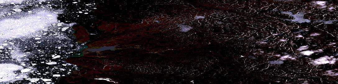 Air photo: Mackar Inlet Satellite Image map 047B07 at 1:50,000 Scale