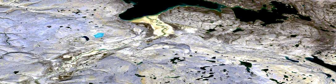 No Title Satellite Map 047H15 at 1:50,000 scale - National Topographic System of Canada (NTS) - Orthophoto