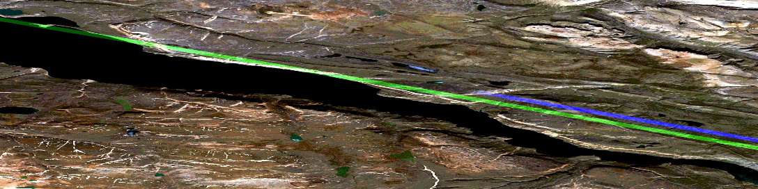 Air photo: Adams Sound Satellite Image map 048B16 at 1:50,000 Scale