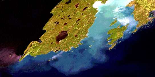 Air photo: Thunder Cape Satellite Image map 052A07 at 1:50,000 Scale