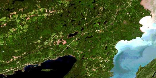 Air photo: Loon Satellite Image map 052A10 at 1:50,000 Scale