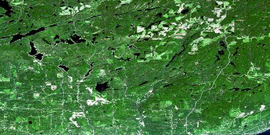 Onion Lake Satellite Map 052A11 at 1:50,000 scale - National Topographic System of Canada (NTS) - Orthophoto