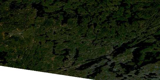 Basswood Lake Satellite Map 052B04 at 1:50,000 scale - National Topographic System of Canada (NTS) - Orthophoto