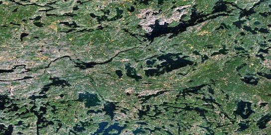 Poohbah Lake Satellite Map 052B05 at 1:50,000 scale - National Topographic System of Canada (NTS) - Orthophoto