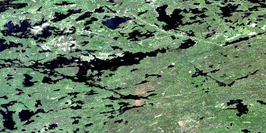 Pickerel Lake Satellite Map 052B11 at 1:50,000 scale - National Topographic System of Canada (NTS) - Orthophoto