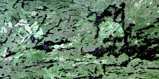 Bedivere Lake Satellite Map 052B15 at 1:50,000 scale - National Topographic System of Canada (NTS) - Orthophoto