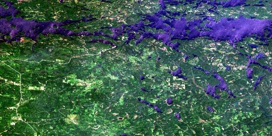 Namakan Lake Satellite Map 052C07 at 1:50,000 scale - National Topographic System of Canada (NTS) - Orthophoto