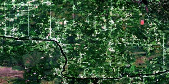 Emo Satellite Map 052C12 at 1:50,000 scale - National Topographic System of Canada (NTS) - Orthophoto