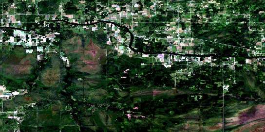 Pinewood Satellite Map 052D09 at 1:50,000 scale - National Topographic System of Canada (NTS) - Orthophoto
