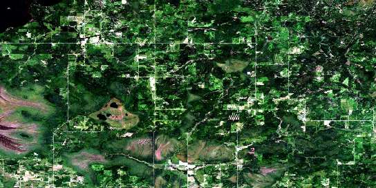 Arbor Vitae Satellite Map 052D16 at 1:50,000 scale - National Topographic System of Canada (NTS) - Orthophoto