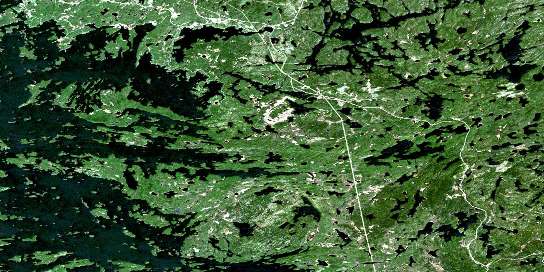 Longbow Lake Satellite Map 052E09 at 1:50,000 scale - National Topographic System of Canada (NTS) - Orthophoto