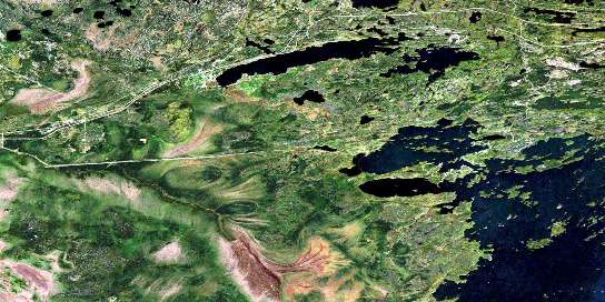 Air photo: Falcon Lake Satellite Image map 052E11 at 1:50,000 Scale