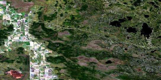 Whitemouth Satellite Map 052E13 at 1:50,000 scale - National Topographic System of Canada (NTS) - Orthophoto