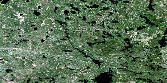 Caddy Lake Satellite Map 052E14 at 1:50,000 scale - National Topographic System of Canada (NTS) - Orthophoto