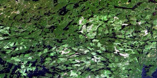 Lawrence Lake Satellite Map 052F06 at 1:50,000 scale - National Topographic System of Canada (NTS) - Orthophoto