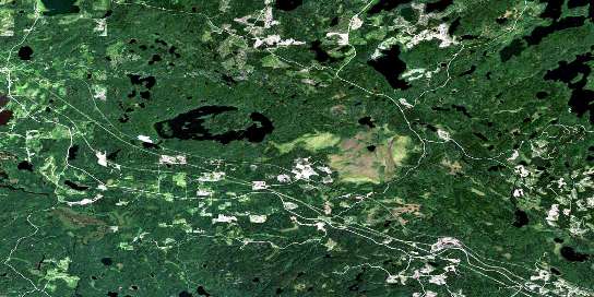 Dyment Satellite Map 052F09 at 1:50,000 scale - National Topographic System of Canada (NTS) - Orthophoto