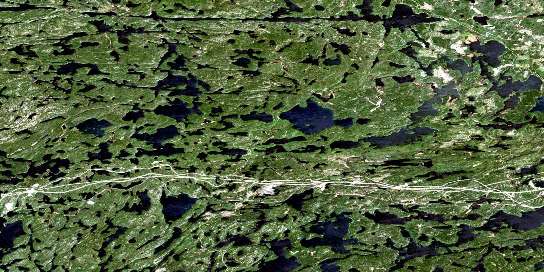 Air photo: Feist Lake Satellite Image map 052F13 at 1:50,000 Scale
