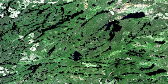 Gulliver Lake Satellite Map 052G03 at 1:50,000 scale - National Topographic System of Canada (NTS) - Orthophoto