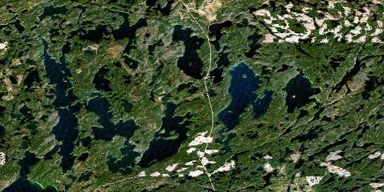 White Otter Lake Satellite Map 052G04 at 1:50,000 scale - National Topographic System of Canada (NTS) - Orthophoto