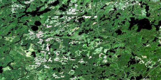 Petry River Satellite Map 052G07 at 1:50,000 scale - National Topographic System of Canada (NTS) - Orthophoto