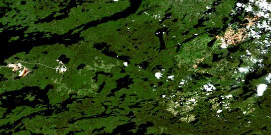 Glitter Lake Satellite Map 052G15 at 1:50,000 scale - National Topographic System of Canada (NTS) - Orthophoto