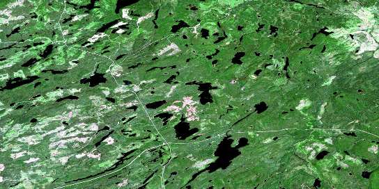 Eaglehead Lake Satellite Map 052H03 at 1:50,000 scale - National Topographic System of Canada (NTS) - Orthophoto