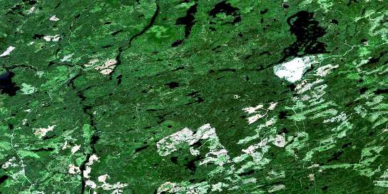 Lac Des Iles Satellite Map 052H04 at 1:50,000 scale - National Topographic System of Canada (NTS) - Orthophoto