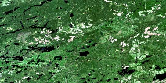 Armistice Lake Satellite Map 052H05 at 1:50,000 scale - National Topographic System of Canada (NTS) - Orthophoto