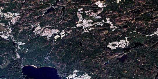Air photo: Little Jackfish River Satellite Image map 052I08 at 1:50,000 Scale