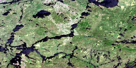 Goldsborough Lake Satellite Map 052I11 at 1:50,000 scale - National Topographic System of Canada (NTS) - Orthophoto