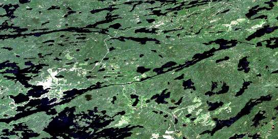 Sioux Lookout Satellite Map 052J04 at 1:50,000 scale - National Topographic System of Canada (NTS) - Orthophoto