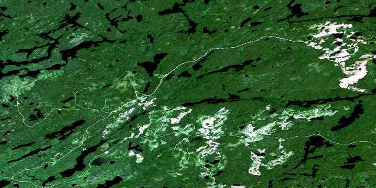 Farrington Lake Satellite Map 052J06 at 1:50,000 scale - National Topographic System of Canada (NTS) - Orthophoto